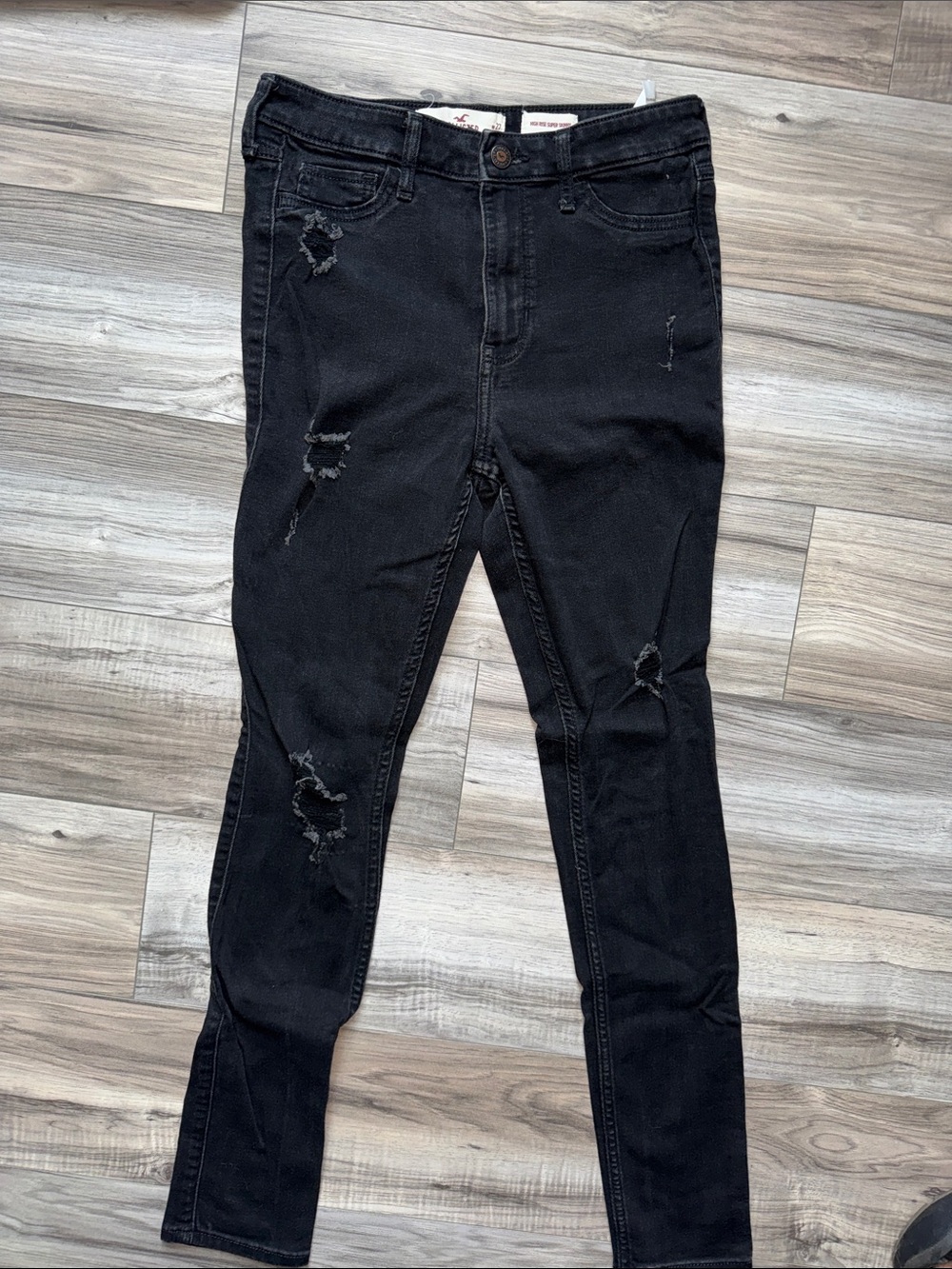 Hollister Black Ripped Skinny Jeans
